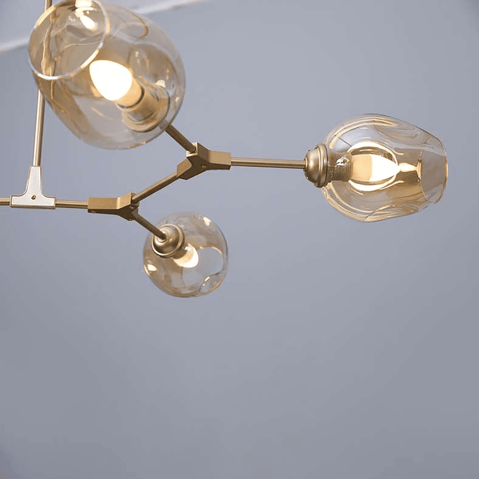 Adams 5 Light E27 Pendant Lamp 45Cm - Gold