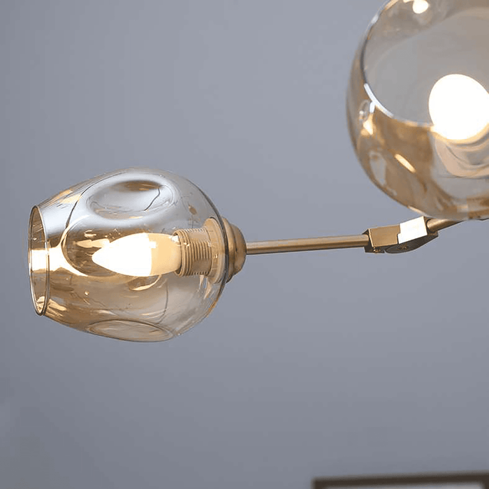 Adams 5 Light E27 Pendant Lamp 45Cm - Gold