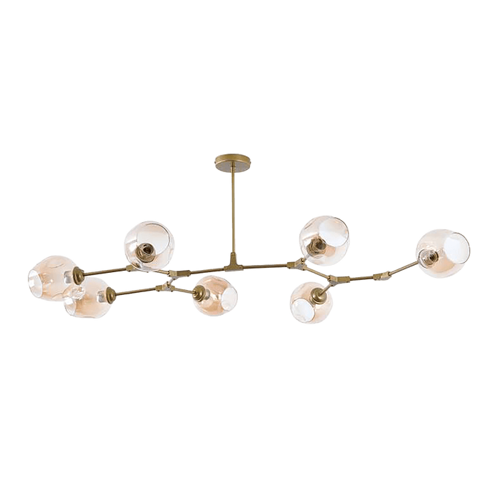 Adams 7 Light E27 Pendant Lamp 45Cm - Gold