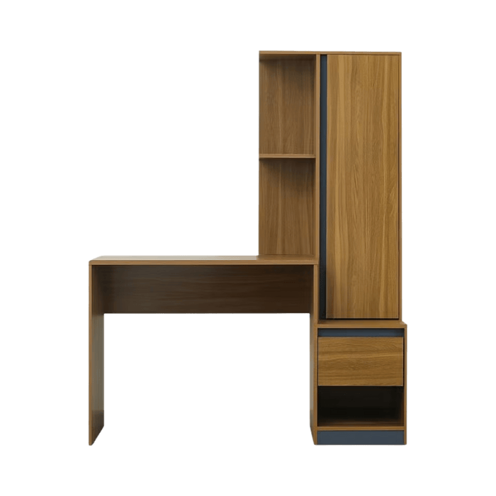 Adapt Writing Desk With Shelves Tall Cabinet - Brown