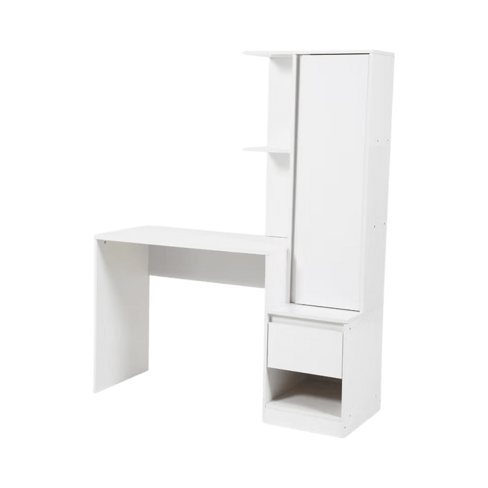 Adapt Writing Desk With Shelves Tall Cabinet - White