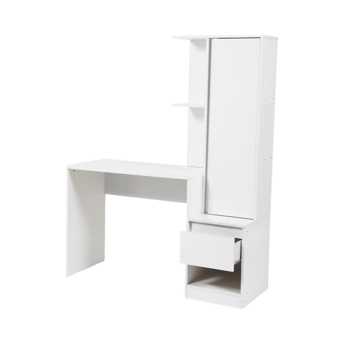 Adapt Writing Desk With Shelves Tall Cabinet - White