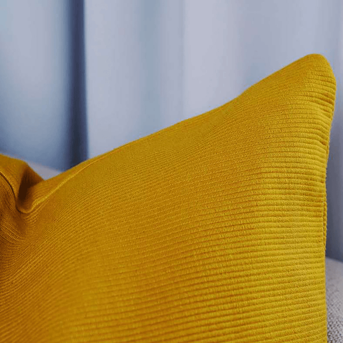Aden Pin Rib S/2 Cushion Cover Ochre Pan Home