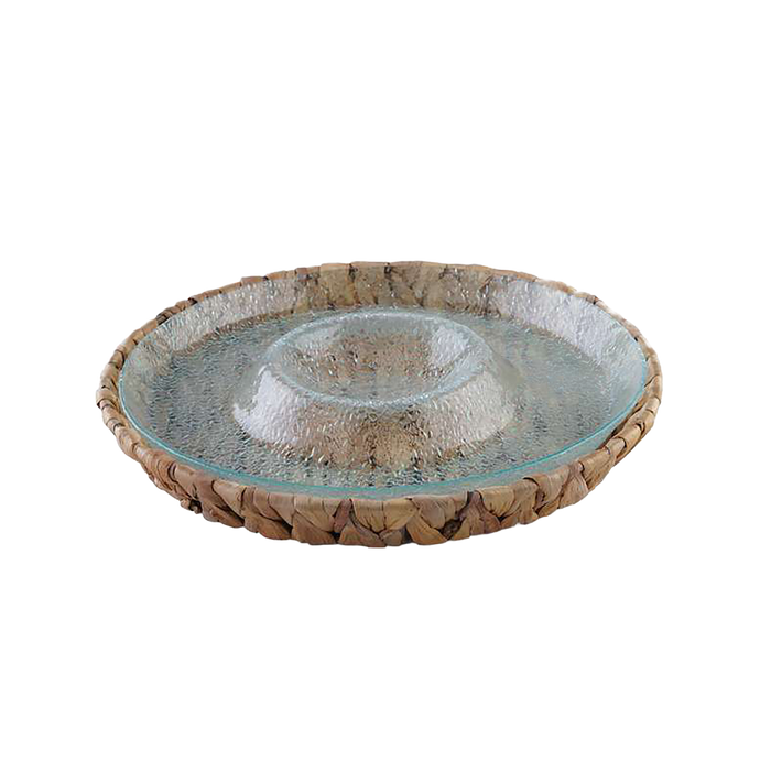 Aenon Chip Dip Serving Platter - Clear