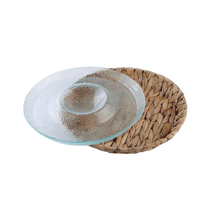 Aenon Chip Dip Serving Platter - Clear