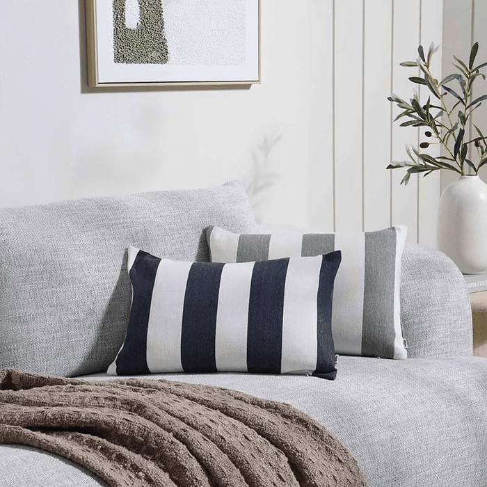 Affinity Cabana Stripe Cushion Cover 35X50cm - Blue