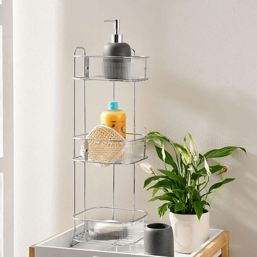 Alder 3 Tier Shower Caddy - Silver Pan Home