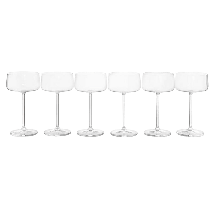 Alex 6-Piece Mocktail Crystal Glass Set 220Ml -Clear