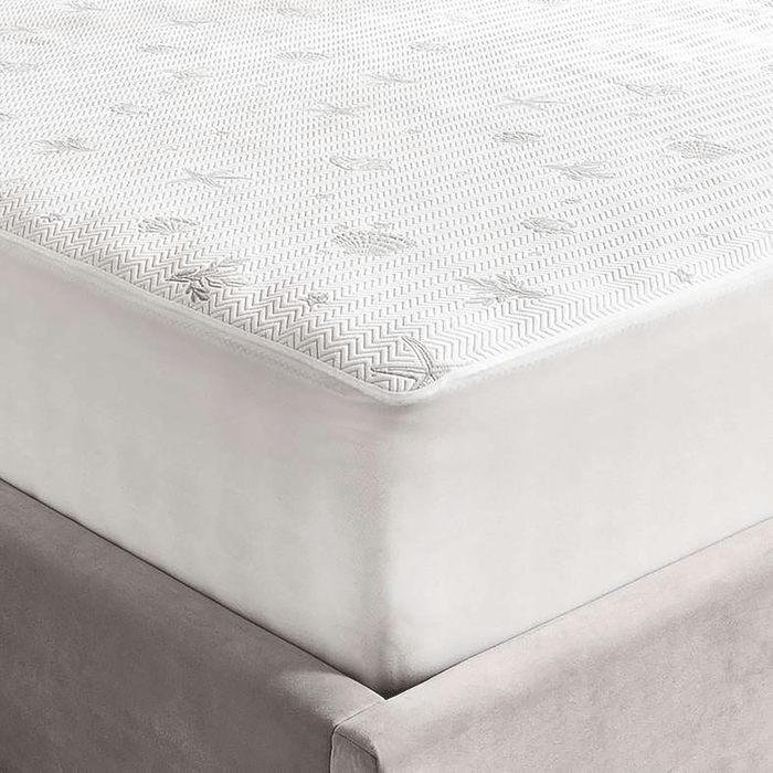 Alginate Jacquard Waterproof Mattress Protector 120X200+33cm -White