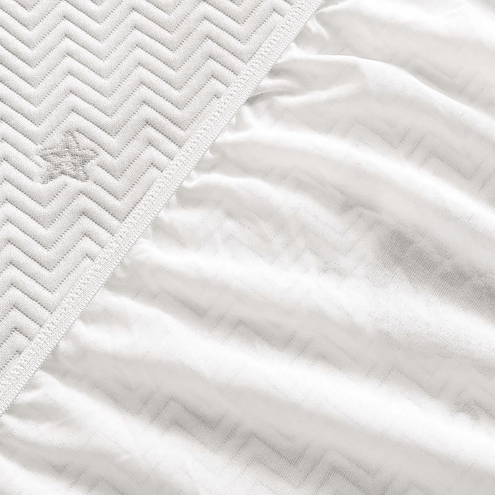 Alginate Jacquard Waterproof Mattress Protector 160X200+33cm -White