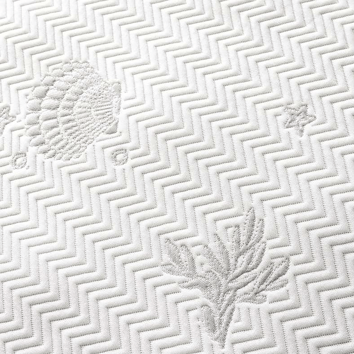 Alginate Jacquard Waterproof Mattress Protector White Pan Home
