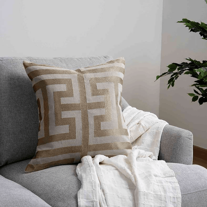 Alvaro Embroidered Cushion Cover - Gold