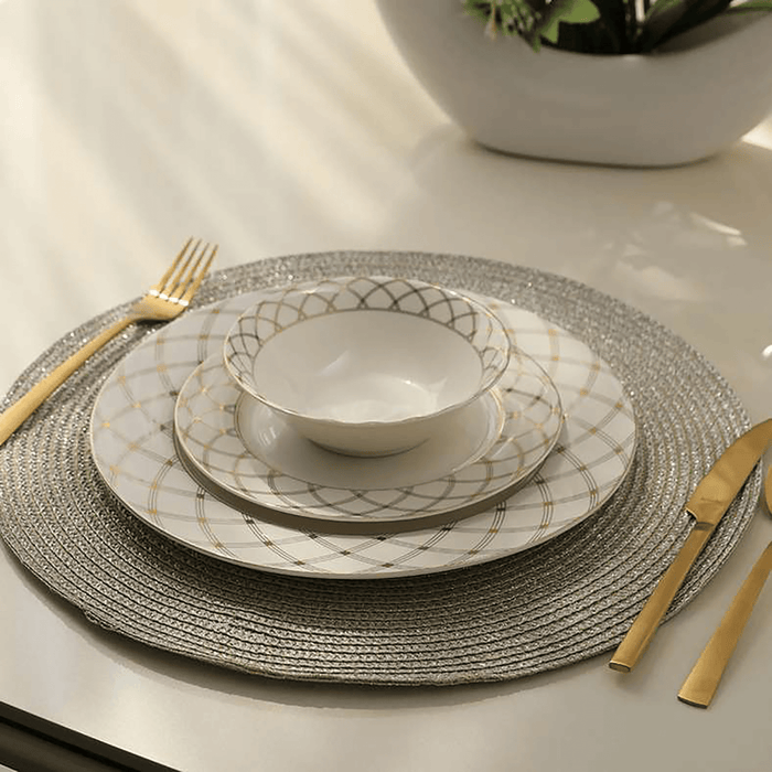 Amara S/4 Placemat Silver Dia 38cm