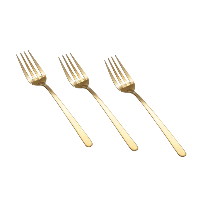 Aneta 3-Piece Dinner Fork - Gold Pan Home
