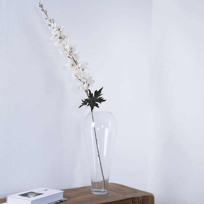 Artificial Delphinium Single Stem Flower H124cm - Cream