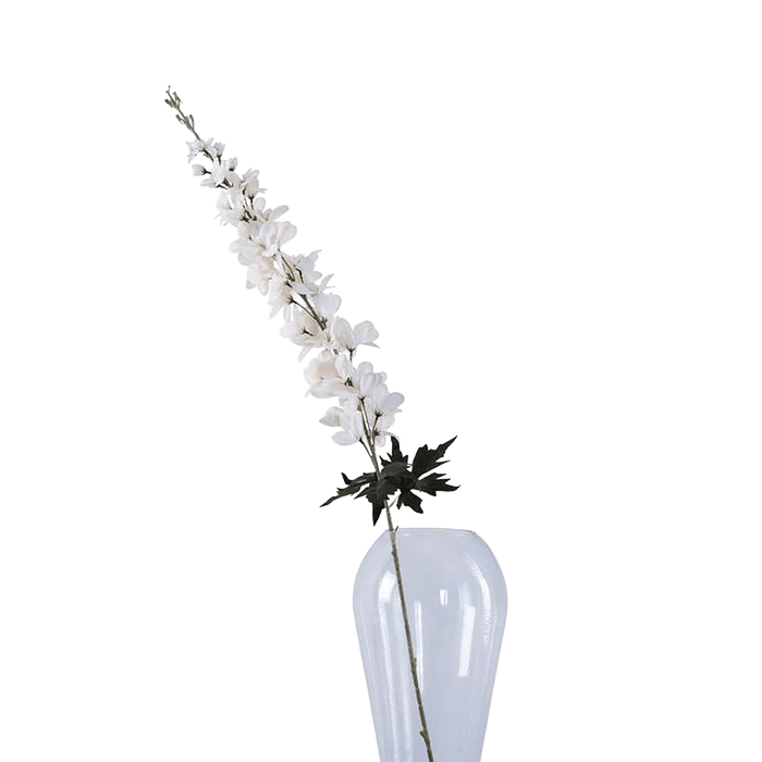 Artificial Delphinium Single Stem Flower H124cm - Cream