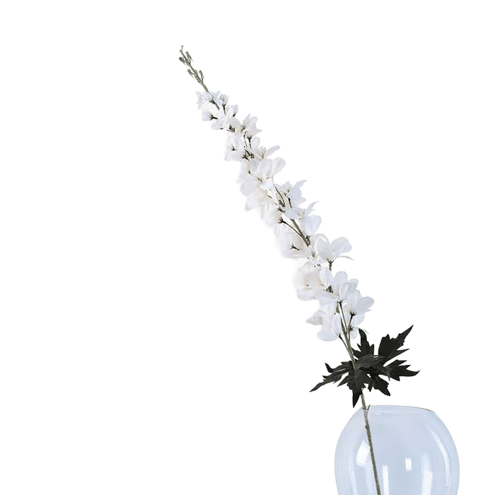 Artificial Delphinium Single Stem Flower H124cm - Cream