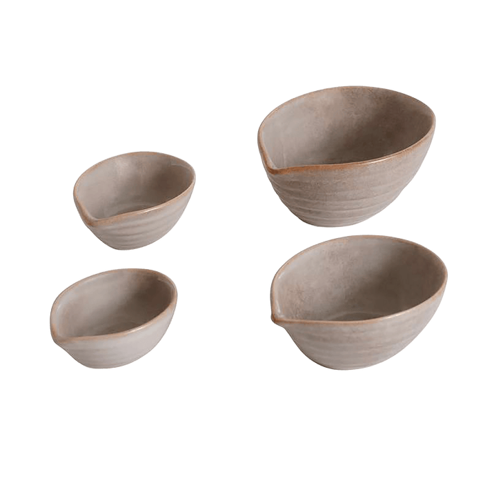 Aska Reactive 4-Piece Chip Dip - Grey