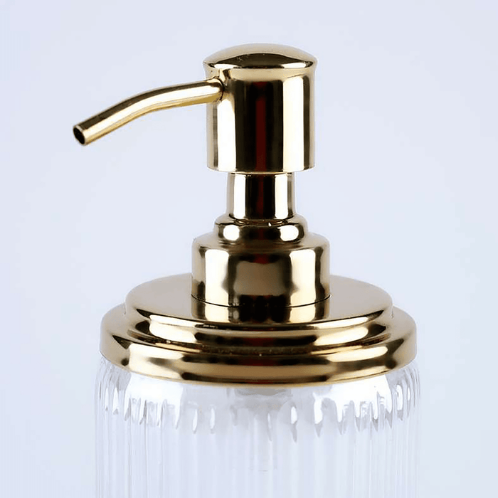 Astrid Glass Soap Dispenser - Gold
