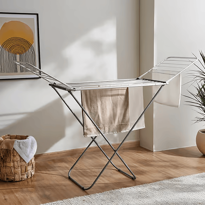 Atlanta Foldable Cloth Dryer With 16M Drying Space 112Cm - Silver