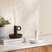 Austin Ceramic Taper Candle Holder - Black Pan Home