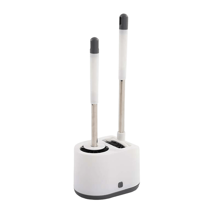 Bailey 3-Piece Toilet Brush With Holder Set - White