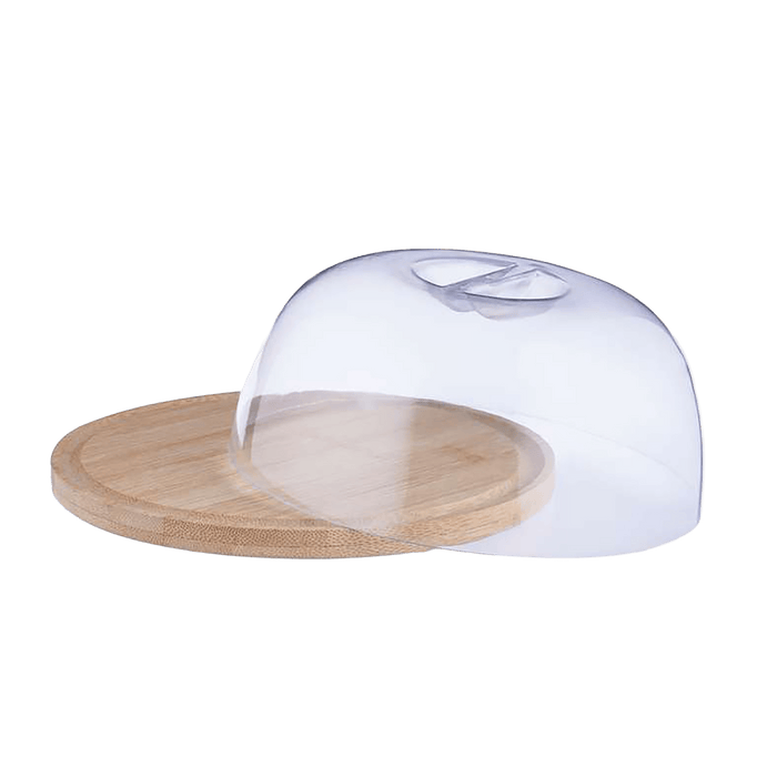 Bamboo Round Cheese Dome Natural