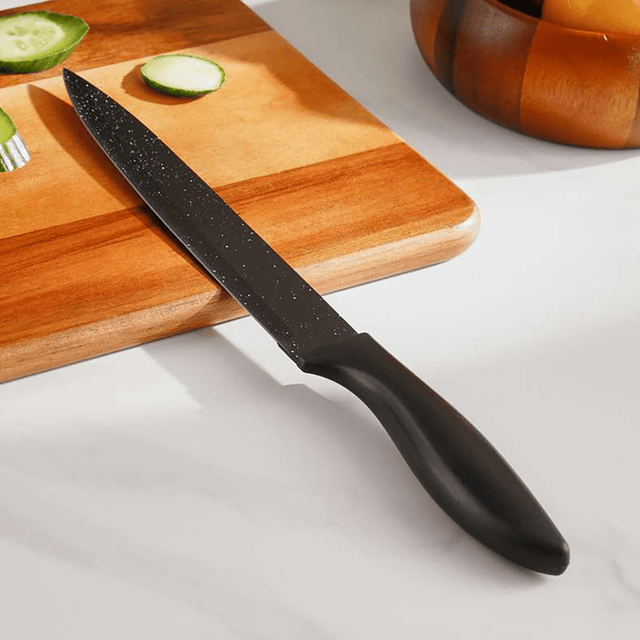Bevin Slicing Knife 33.6Cm - Black Pan Home