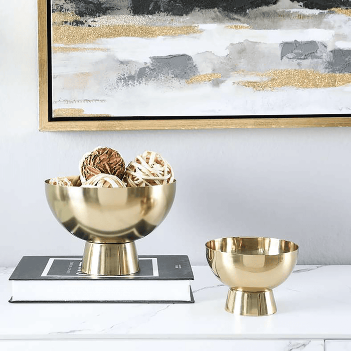 Bijou Steel Decor Bowl 19X19X14cm-Gold