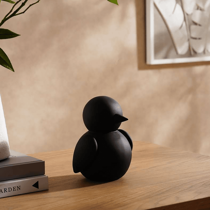 Bird Polyresin Decor Figurine 13X12X16Cm - Black Pan Home