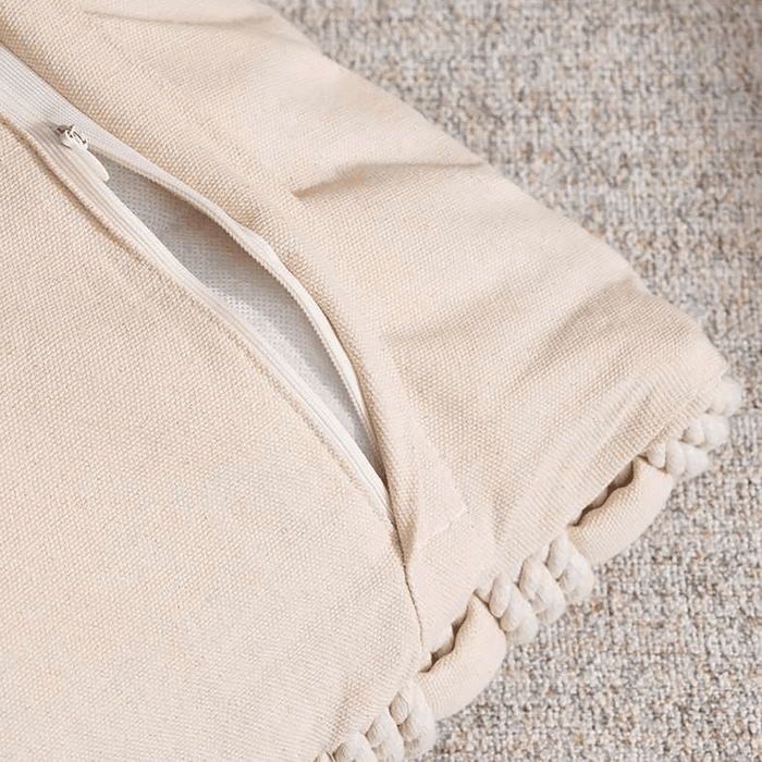 Boho Braid Filled Cushion 50X50cm - Natural