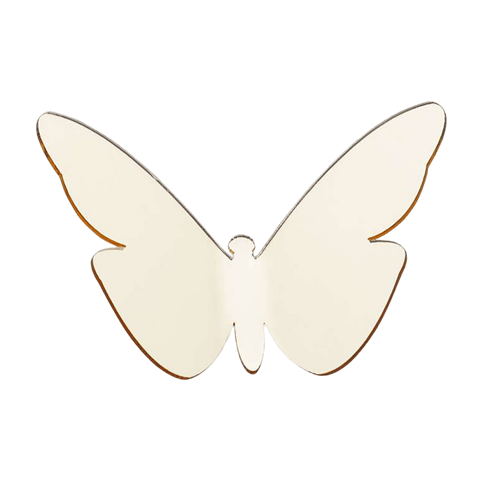 Butterfly 10 Pc Set 3D Mirror Wall Sticker - Gold