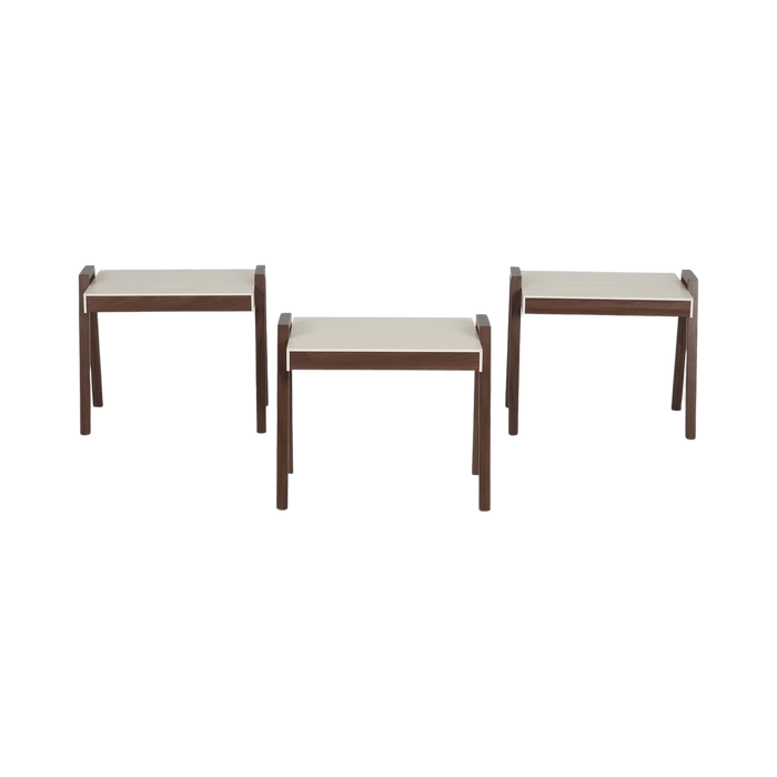 Buxton Nest Of Tables Set Of 3 - Beige and Brown