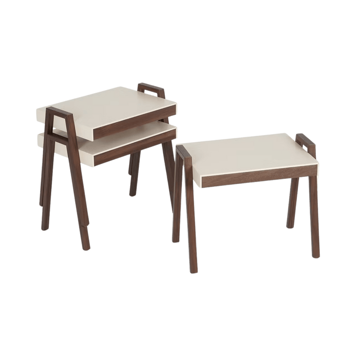 Buxton Nest Of Tables Set Of 3 - Beige and Brown