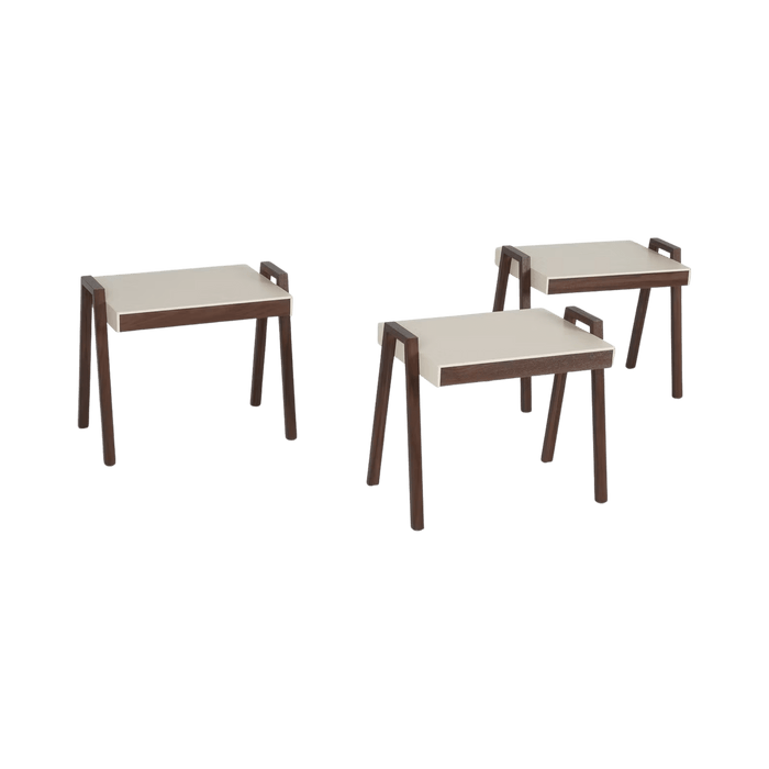 Buxton Nest Of Tables Set Of 3 - Beige and Brown