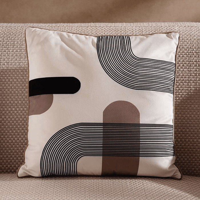 Caitrin Printed Filled Cushion 45X45cm - White