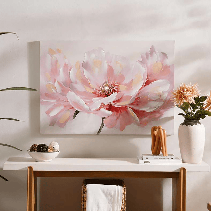 Calla Hand Painted Canvas Wall Art - Pink Pan Home
