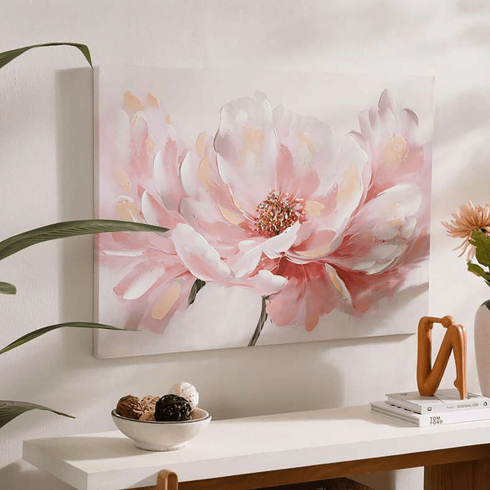 Calla Hand Painted Canvas Wall Art - Pink Pan Home