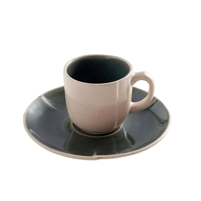 Casafina Stoneware Coffee Cup Saucer 130Ml - Dark Green