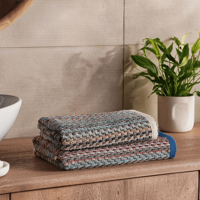 Cascade Stripe Hand Towel - Blue