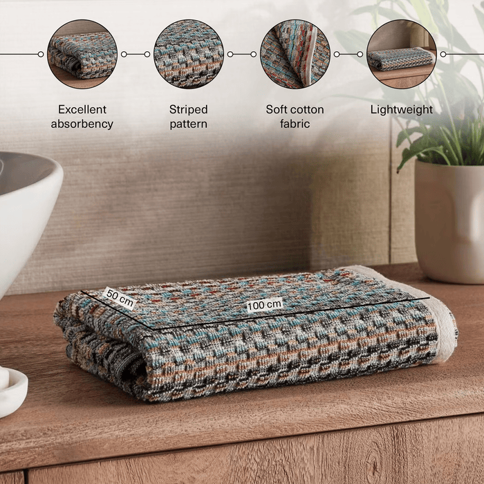 Cascade Stripe Hand Towel - Blue