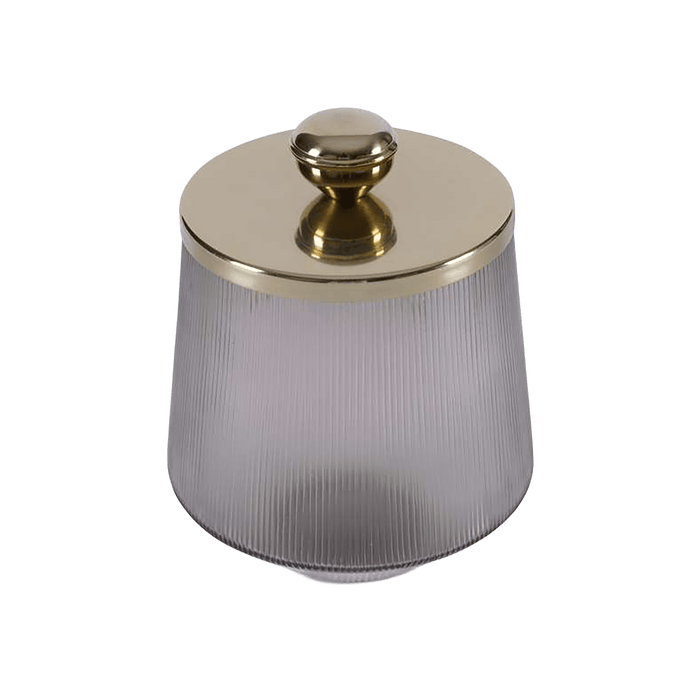 Castriel Glass Cotton Jar - Gold