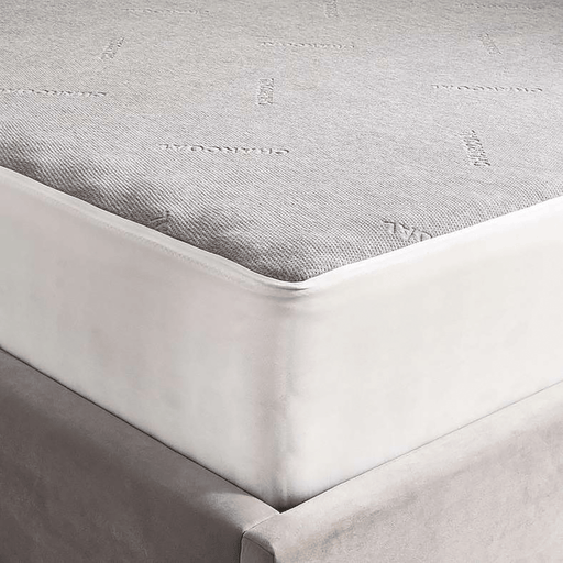 Charcoal Infused Waterproof Mattress Protector 90X200+33cm - Grey Pan Home