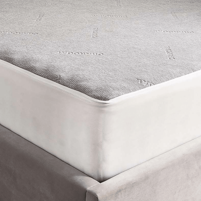Charcoal Infused Waterproof Mattress Protector 90X200+33cm - Grey Pan Home