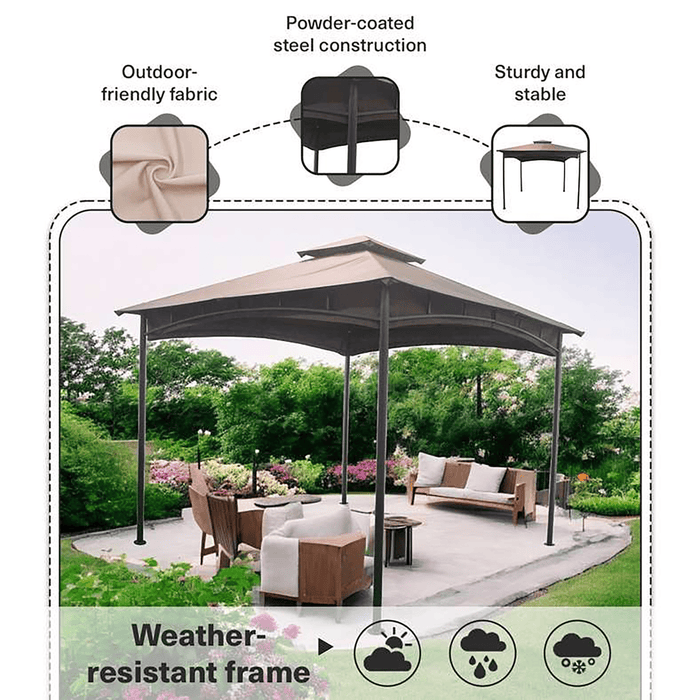 Clarra Outdoor 3X3 M Gazebo -Brown