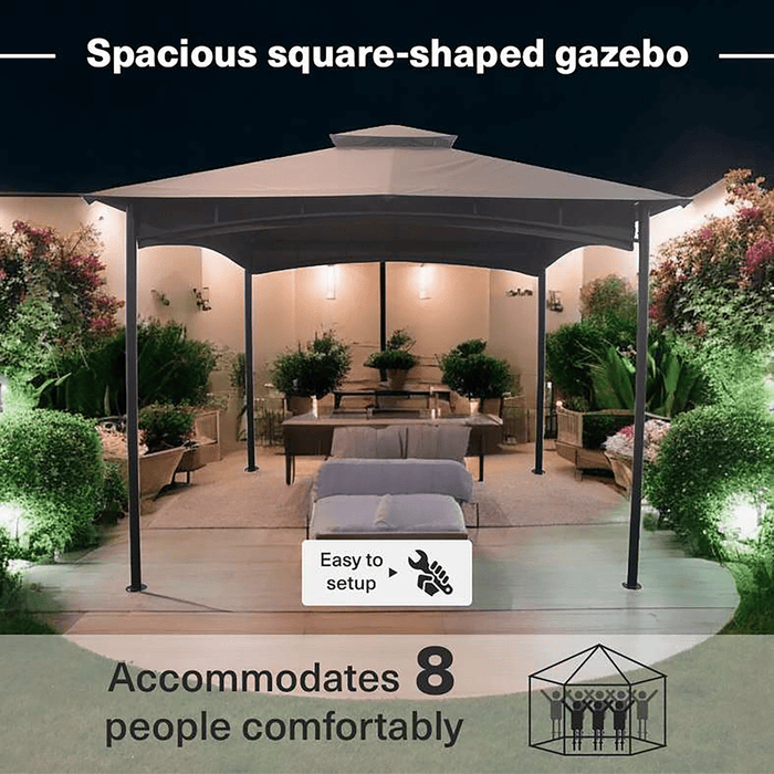 Clarra Outdoor 3X3 M Gazebo -Brown