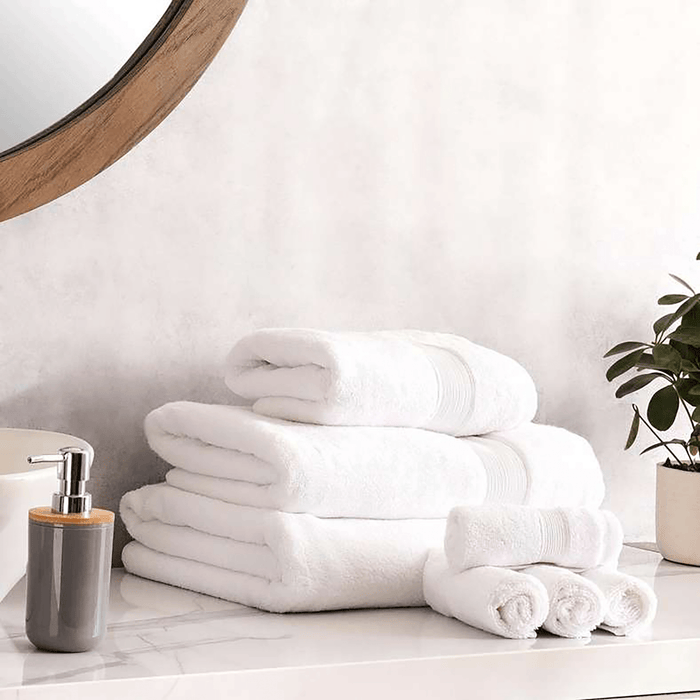 Classic Zero Twist 600 Gsm Hand Towel -White Pan Home