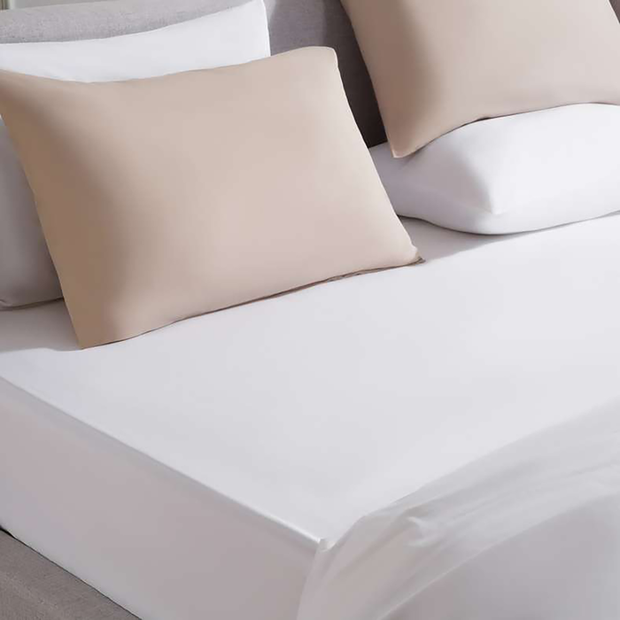 Conscious Eucacel Fitted Sheet - Bright White Pan Home