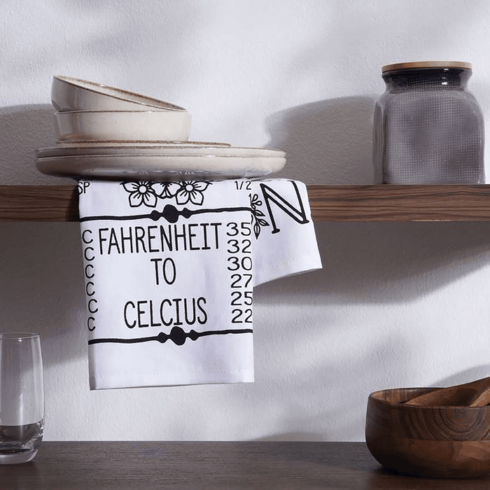 Conversion Memo Printed Kitchen Towel 50X70cm - Black