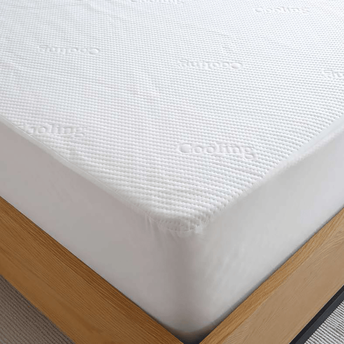 Cooling Jacquard Waterproof Mattress Protector 200X200+33cm - White